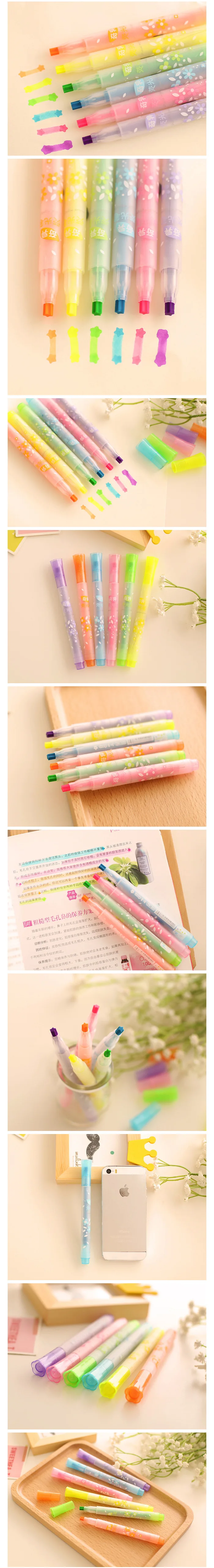 1728 шт./компл. DHL Южная Корея канцелярские принадлежности креативный Звездный Тип флуоресцентная ручка перьевая Ручка Одиночный цветной маркер