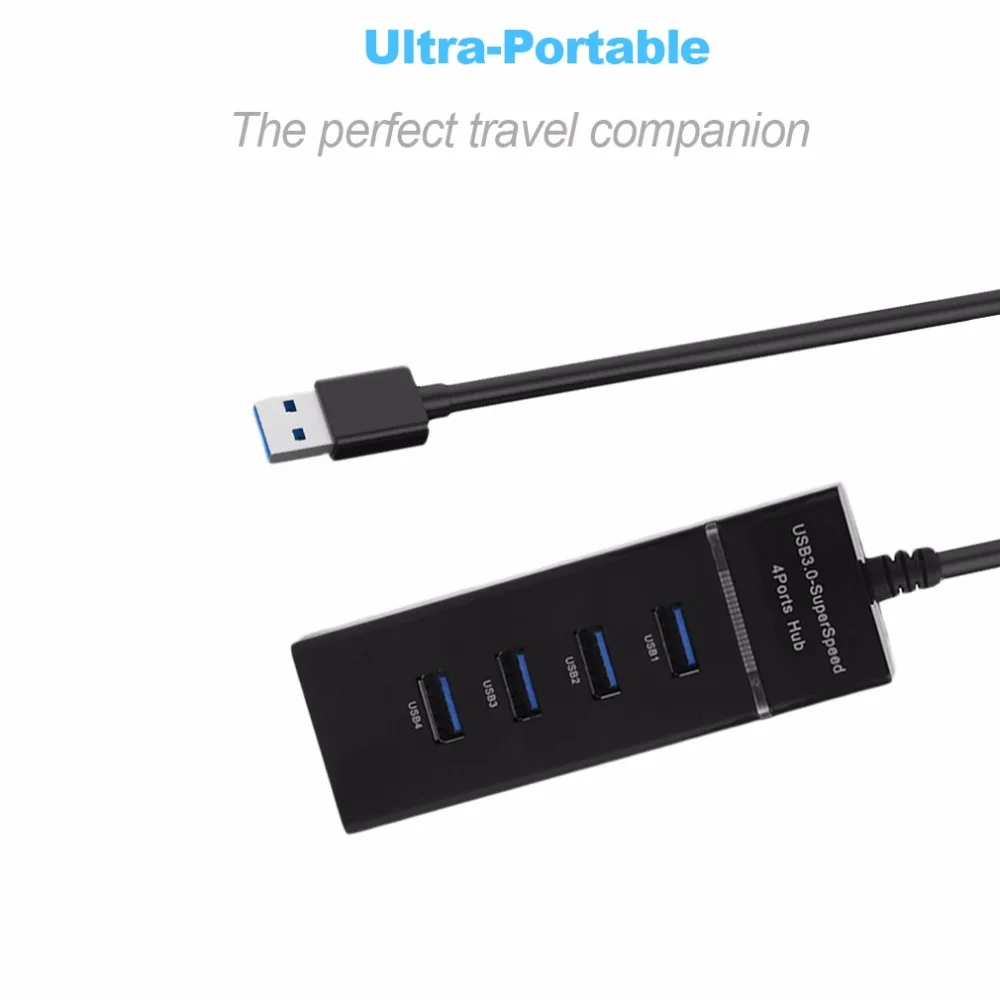 

USB hub 4 Port Super Speed USB3.0 Power Outlet Plug Smart Socket Strip for Home usb 3.0 hub Suitable For Windows 7 Vista XP