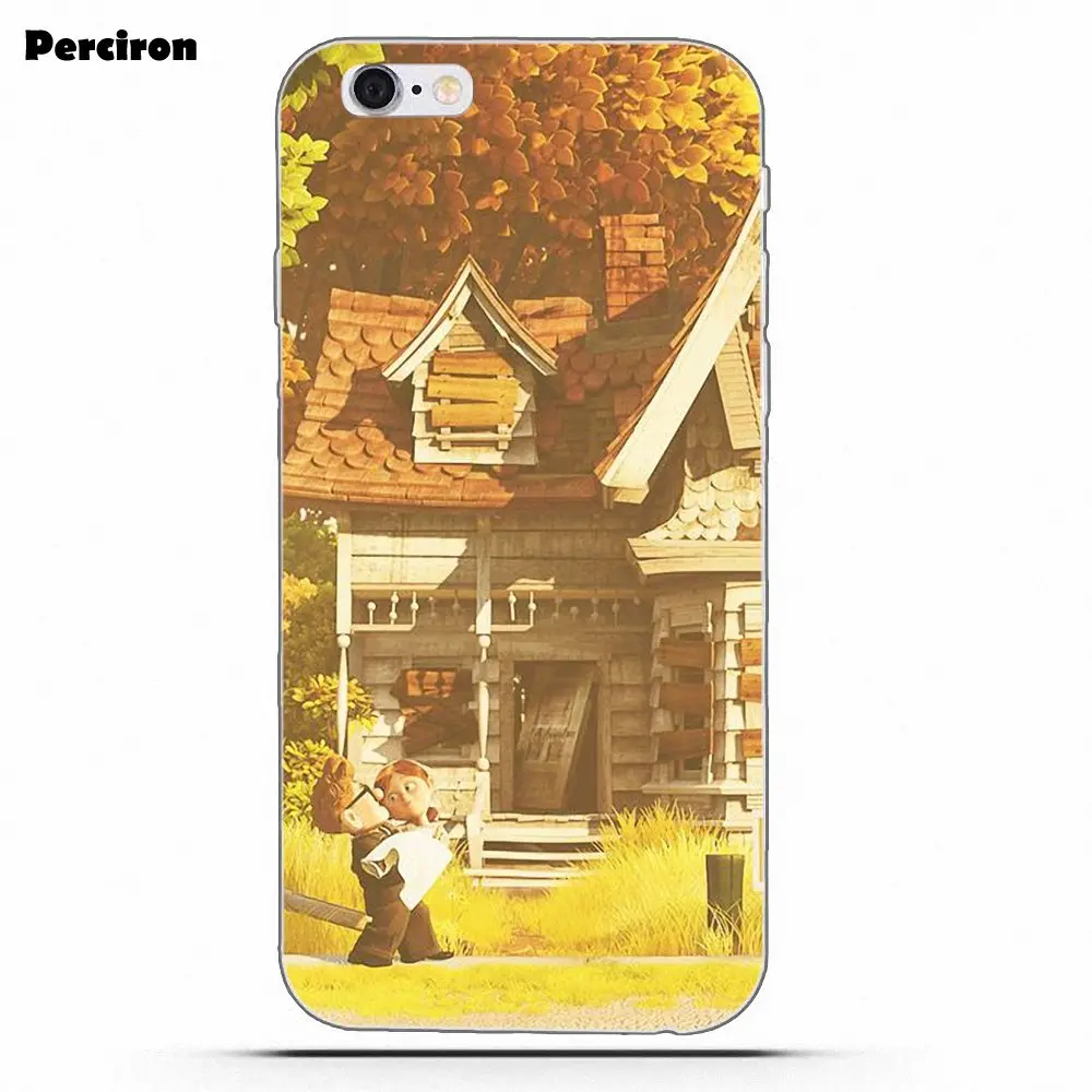 Мультфильм красота вверх Pixar Карл и Элли для iPhone 4 4S 5 5C SE 6 S 7 8 Plus X Galaxy S5 S6 S7 S8 Grand Core II