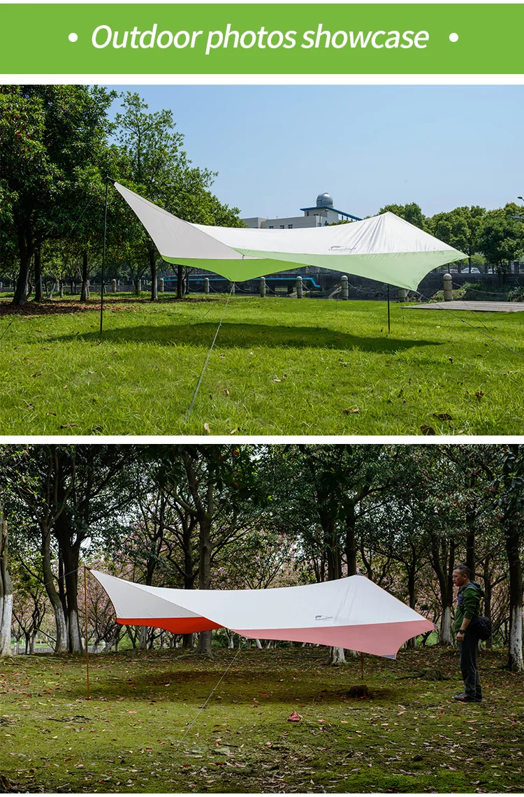 Naturehike шестиугольная палатка для кемпинга, Солнцезащитная палатка, для улицы, Ультралегкая, защита от солнца, водонепроницаемый тент, навес, Пляжная палатка, солнцезащитный козырек
