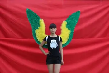 

EMS Free shipping special large size angel wings for stage performance party Magazine props Wedding decorations Pure handmade