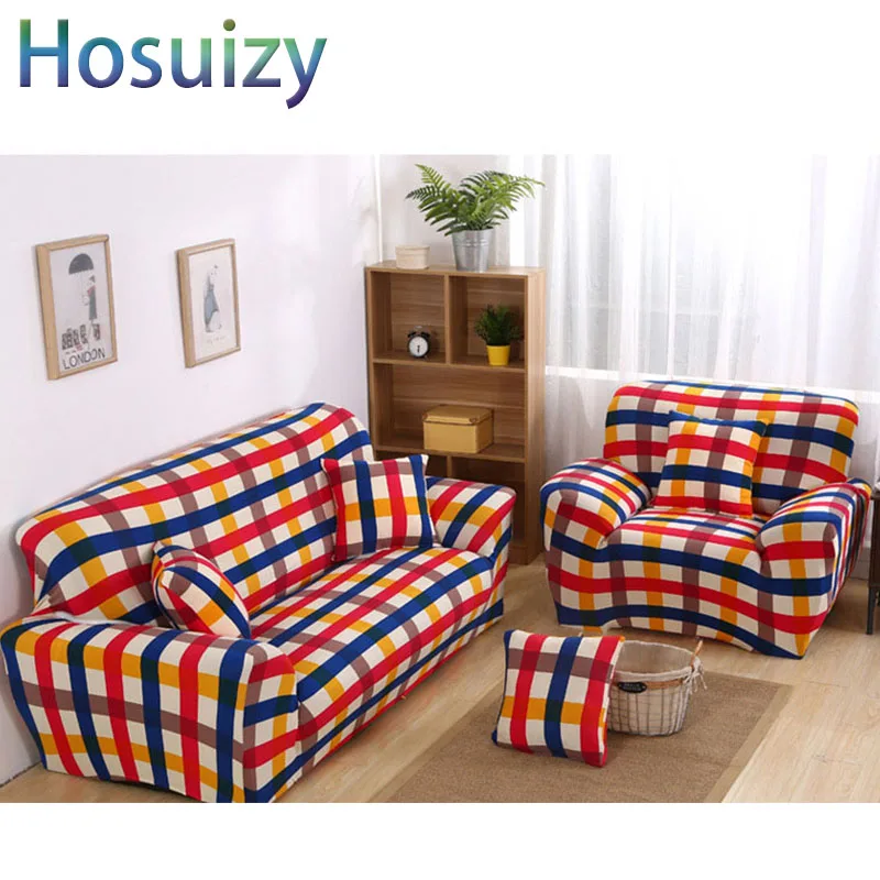 Elastic Stretch Universal Plaid Sofa Covers for Living Room Modern