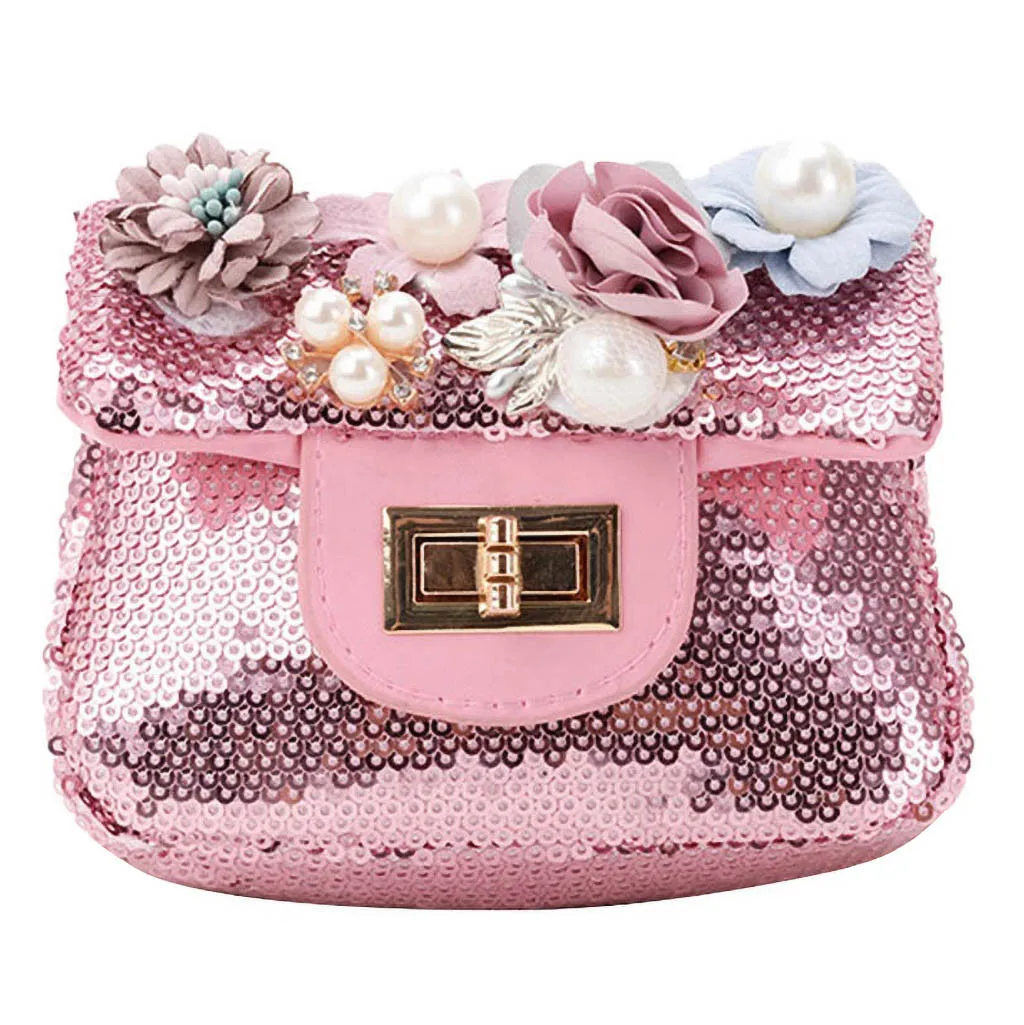 Сумка-мессенджер для девочек, цветные цветы, блестки, повседневные сумки на плечо, праздничная женская простая сумка-портфель, модная женская сумка@ py