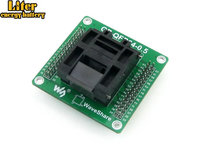 

GP-QFP64-0.5 IC Test Socket Programming Adapter QFP64 TQFP64 LQFP64 Yamaichi IC51-0644-807 0.5mm Pitch