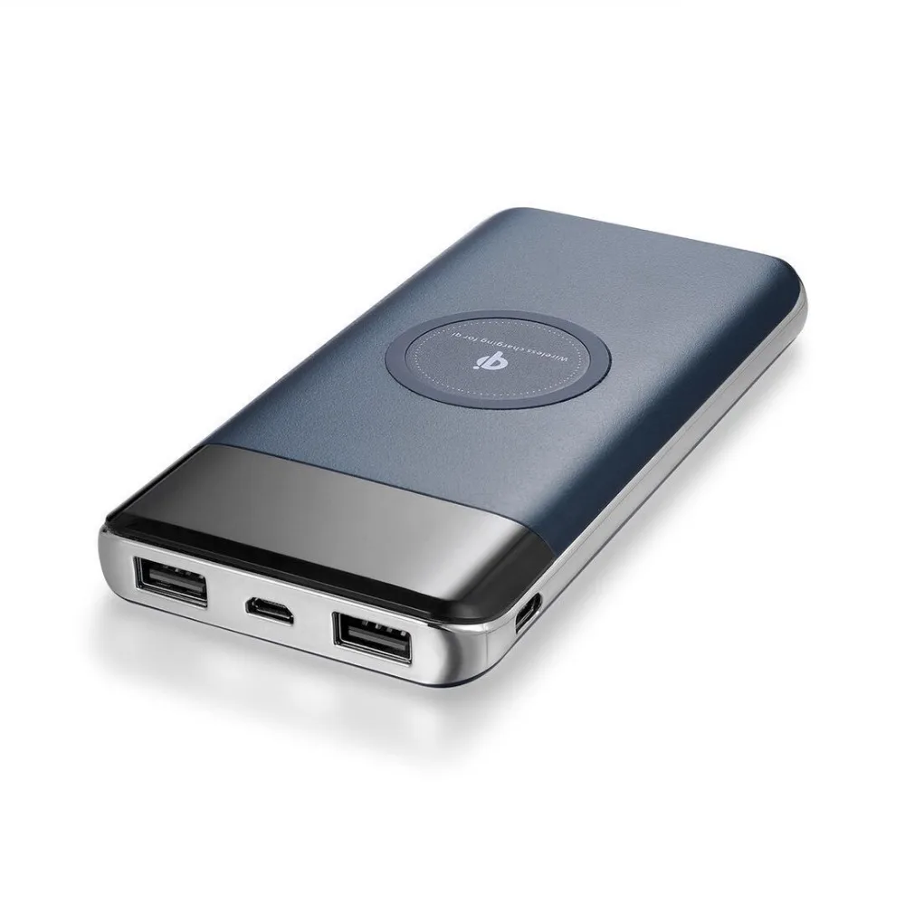 AKASO 500000 мАч Внешний аккумулятор 3 в 1 Qi беспроводной Быстрая зарядка USB светодиодный зарядное устройство для путешествий на открытом воздухе для телефона+ кабель Micro USB