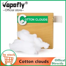 100% Organic Vapefly cotton clouds DIY Vape accessories for E cigarette RDA RTA Tank cotton vs firebolt cotton for galaxies RDTA