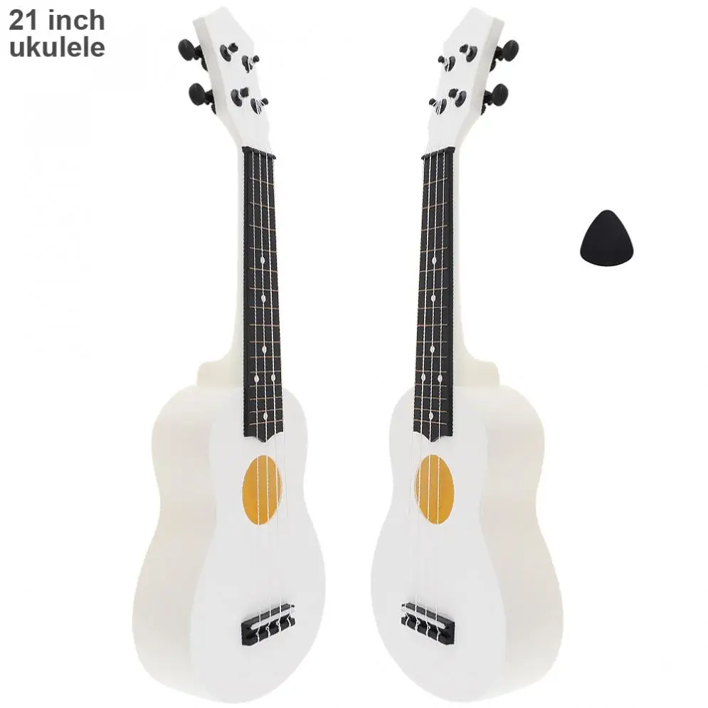 

21 Inch Soprano Ukulele 15 Fret ABS Material 4 Strings Hawaii Guitar with Pick for Kids and Music Beginner