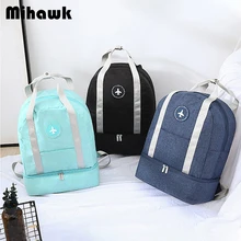 Mihawk водонепроницаемые дорожные сумки портативный Двухслойный дизайн вещевой мешок багажная обувь сумки для хранения нижнего белья, бюстгальтеров на молнии