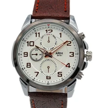 Mode Montre Hommes Top marque De Luxe Célèbre 2016 Montres Bracelet En Cuir Analogique Montre-Bracelet À Quartz Montre Étanche Mâle Horloge Armée