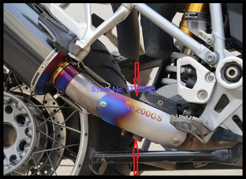 Aleación de titanio R1200GS 04-09 13-16 escape silenciador de la motocicleta escape silenciador de escape de motocicleta escape R1200GS 04 -09 13-16
