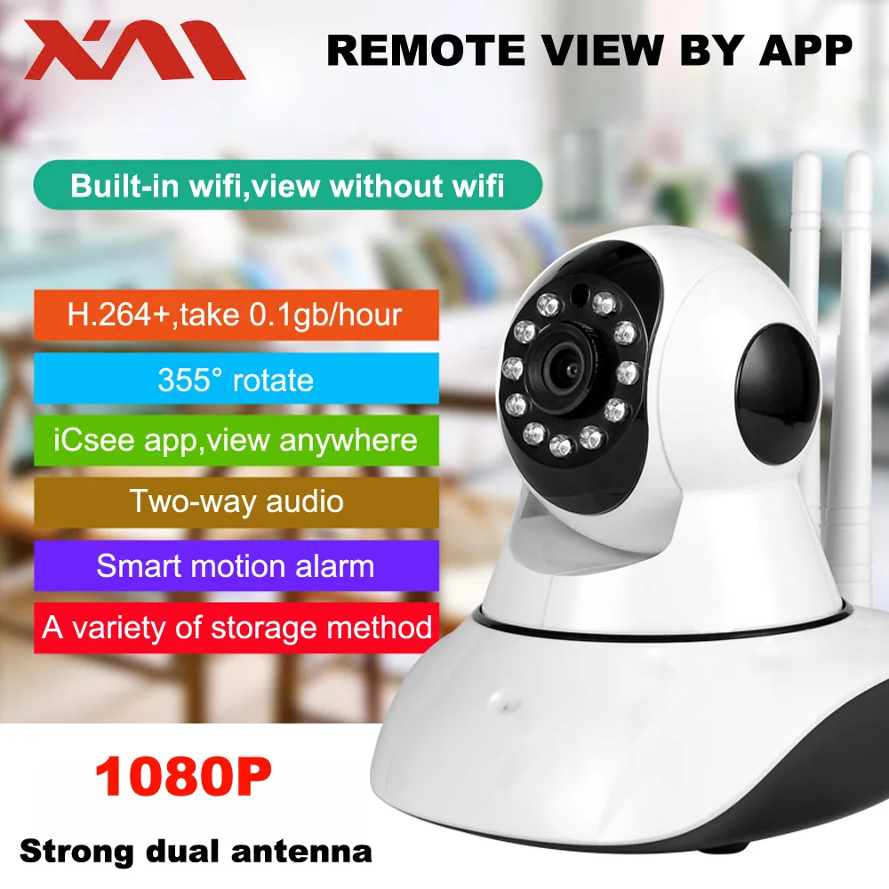 XM 1080P font b Wireless b font PTZ IP Camera Wifi CMOS Night Vision H264 PTZ