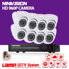 8CH 1080P AHD DVR Kit With 24Pcs Leds 35M IR Night-Vision Mini CCTV 1.3MP Outdoor Dome Camera Home 1080N Security Camera Systems