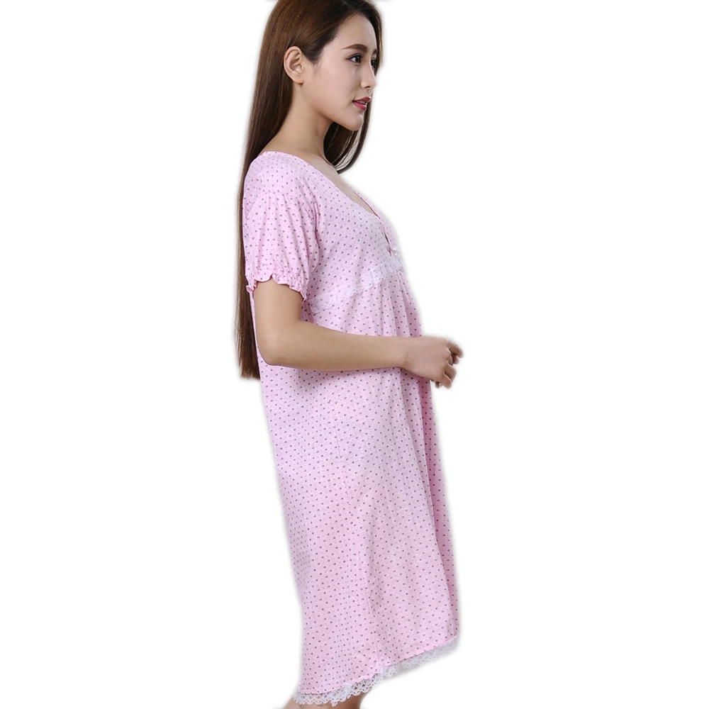 Women Nightgowns 100% Cotton Summer and Autumn Female Sleepshirt Thin Nightdress Lounge Women Nightgowns Women Nightdresses Sleeping Dress