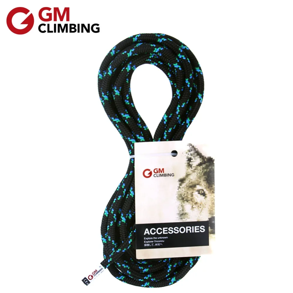 通販 GM クライミングロープ 8 ミリメートル CE UIAA 19kN ポリエステル安全ロープコードレスキュー洞窟探検 Arborist 登山クライミング機器
