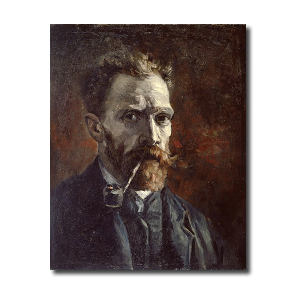 

Self portrait by Vincent Von Gogh Poster Print Canvas Painting Calligraphy Home Decor Wall Art Pictures for Living Room Bedroom