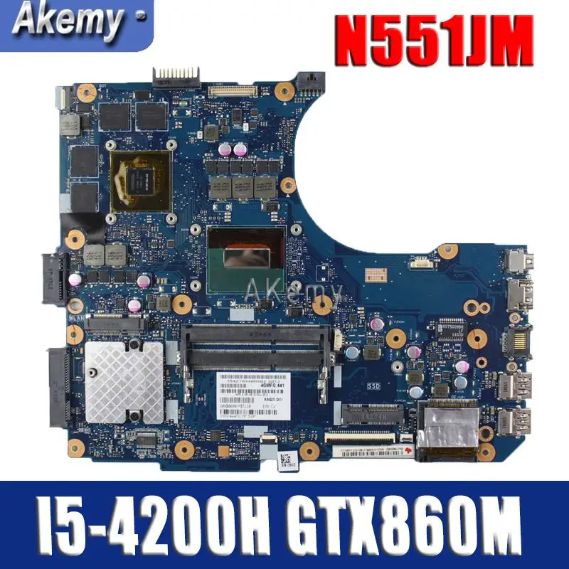 Материнская плата для ноутбука Amazoon N551JM For Asus G551JM N551JW N551J N551 протестированная