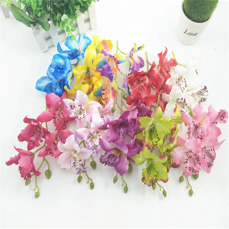 

DIY simulation large Cymbidium flower orchid flower bouquet DIY decoration flower 10CM home decoration
