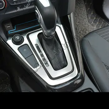 

Silver ABS Chrome Gear Shift Box Panel Frame Cover Trim For Ford Focus 2015 2016 2017 2018 2019