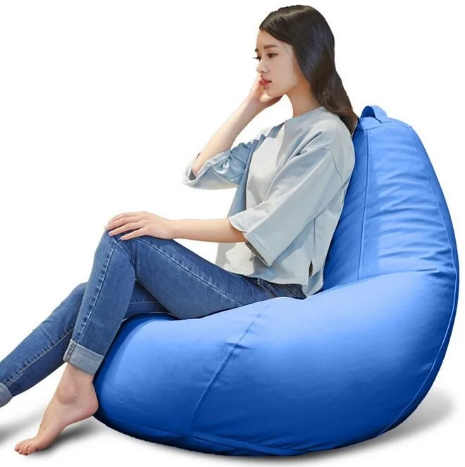 Cover only No Filler- back support bean bag lounger with stools