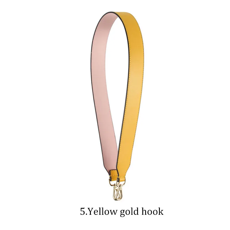 Натуральная кожаная сумка ремень Новинка; Лидер продаж разноцветные туфли со змеиным узором сумка на ремешке высокого качества, со вставками сумка обработки: 95 см - Цвет: 5.Yellow gold hook