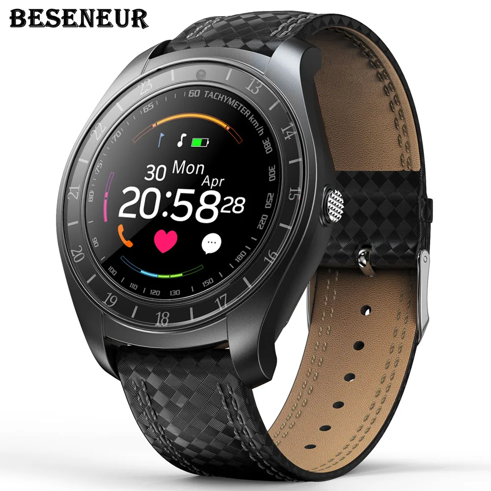 Смарт часы Beseneur V10 Android монитор сердечного ритма sim карта умные камера Bluetooth