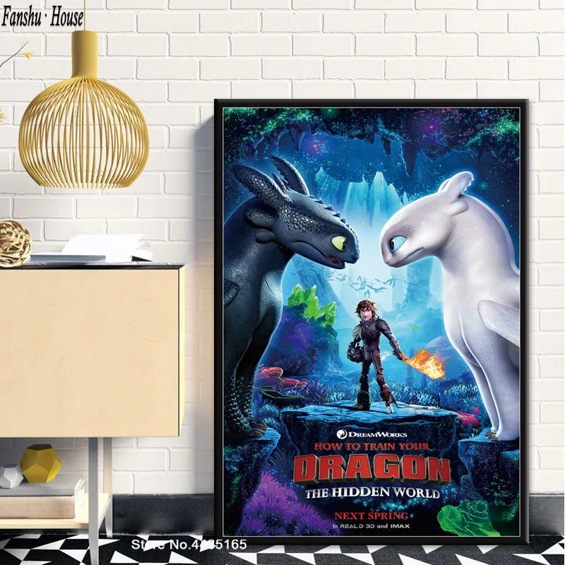 

How to Train Your Dragon Poster Classic Movie Posters and Prints Canvas Painting Wall Art Picture for kids Room Home Decor