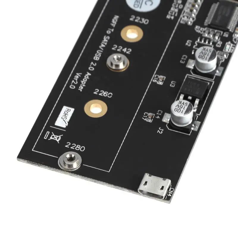 B+ M Key Socket M.2 NGFF(SATA) SSD до 2,5 дюймов SATA адаптер карта со светодиодный индикатор NGFF M.2 to SATA Connverter Card Kit