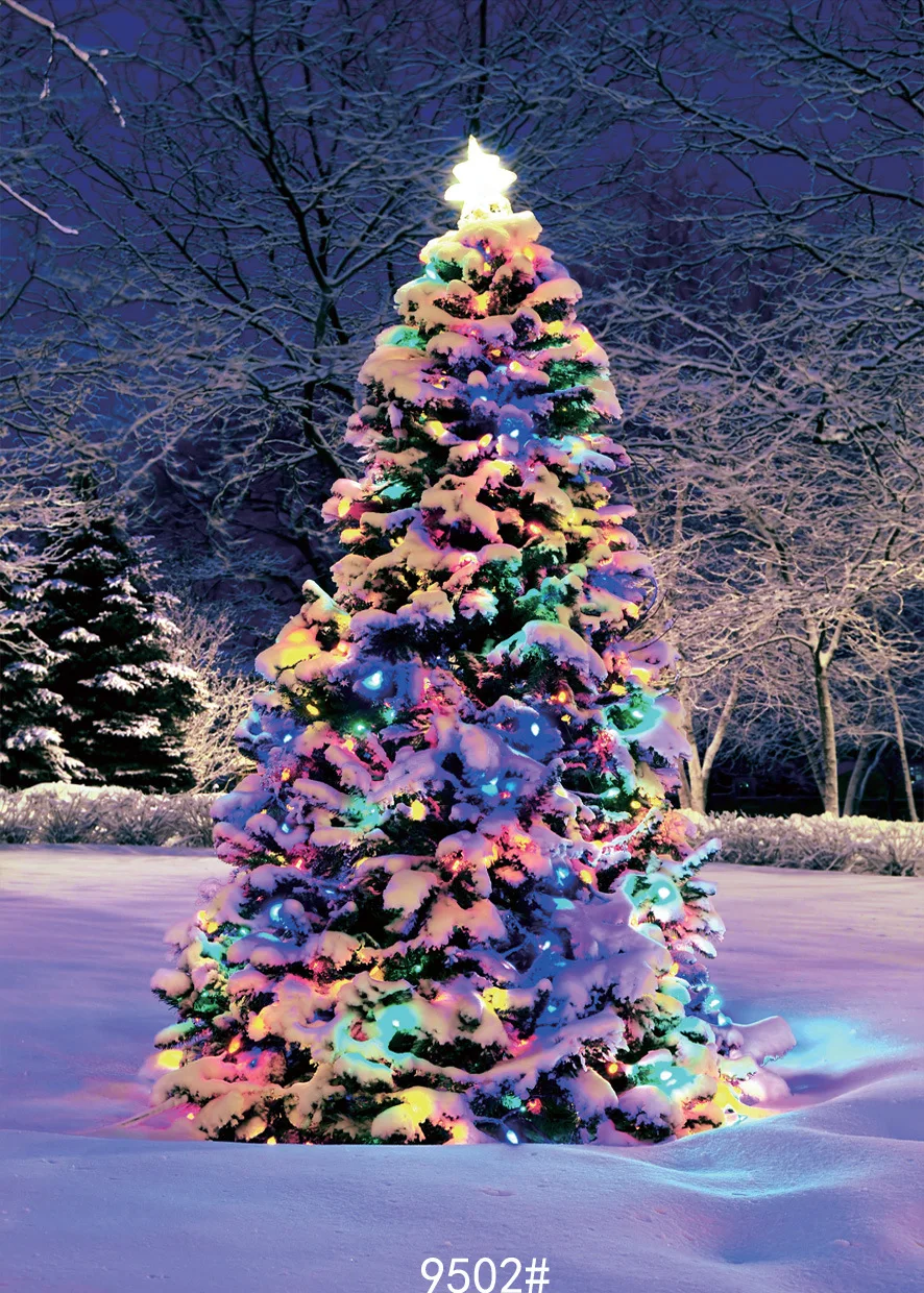 Colorful Christmas Tree Photo Background Studio Photography Backdrops ...
