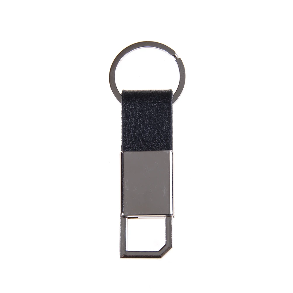 Double Loops Brown Leather Strap Keyring Keychain Key Chain High Quality Detachable through Waist Belt Ring Key Fob