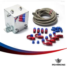 PQY-2L Aluminium Surge tank kit mirror polish Fuel cell 2L Universal Complete Fuel Surge Tank 2 Litre Swirl Pot System kit TK31