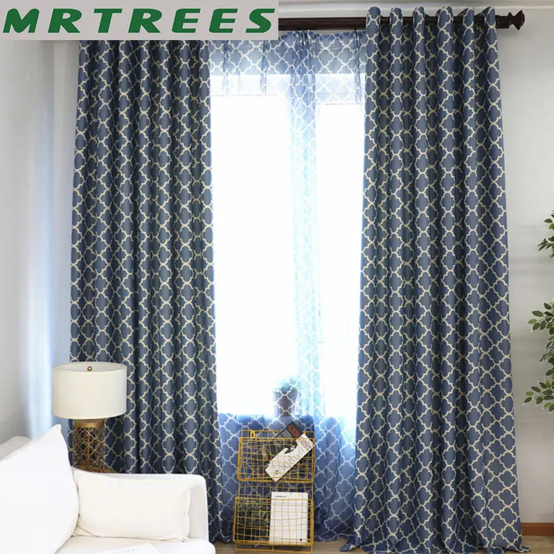 MRTREES Blackout Curtains For Living Room Bedroom Luxury Wavy Curtain