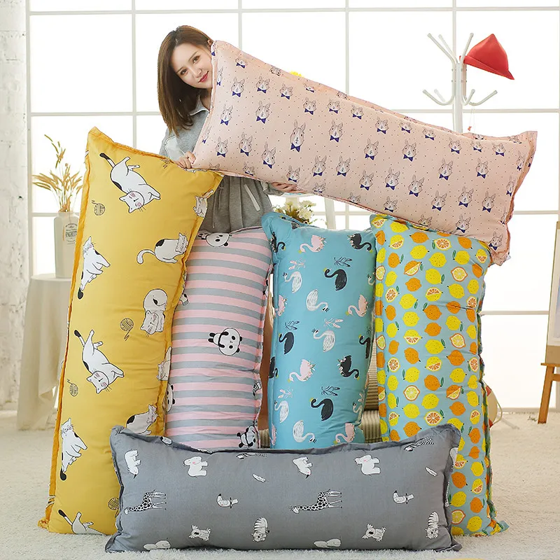 

Big Plush Long Pillow Soft Pregnant Woman Pillow Animal Stuffed Back Support Cushion Sleeping Relaxing Body Dolls for Girl Gift