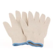Двухслойная новая продукция белая хлопковая термостойкая перчатка, защитная Рабочая перчатка, хлопковая перчатка, защита для рук перчаток