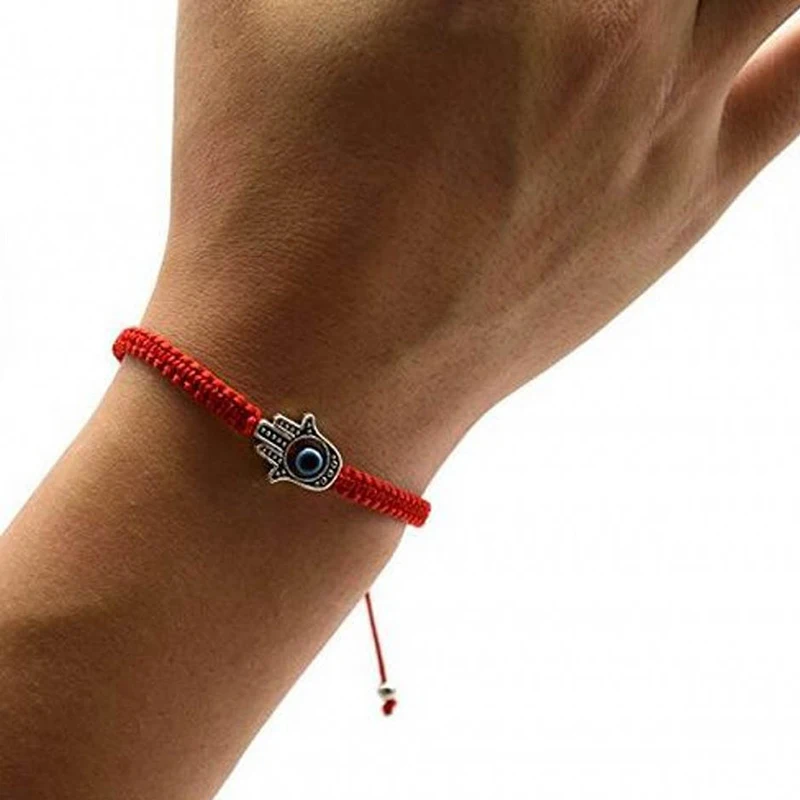 Bracelet Jewelry 1PC Handmade Braided Rope Lucky Red String Bracelet Evil Eye Charm Bracelets for Women Bring You Lucky Peaceful Adjustable size