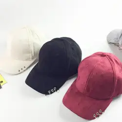 2018 Новое поступление модные Бейсбол Кепки Snapback Hat Карамельный цвет Кепки Для мужчин хип-хоп шляпа танцевальное шоу Шапки с кольцами из