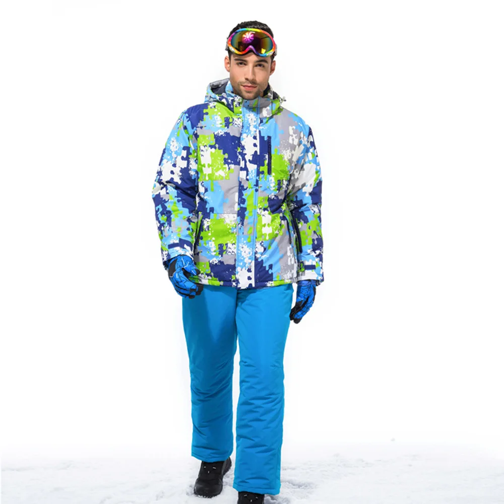 

2018 New Men Ski Suits Jacket+Pant Windproof Waterproof Warm Skiing Snowboard Suit Set Outdoor Sport Wear Winter Clothing Male