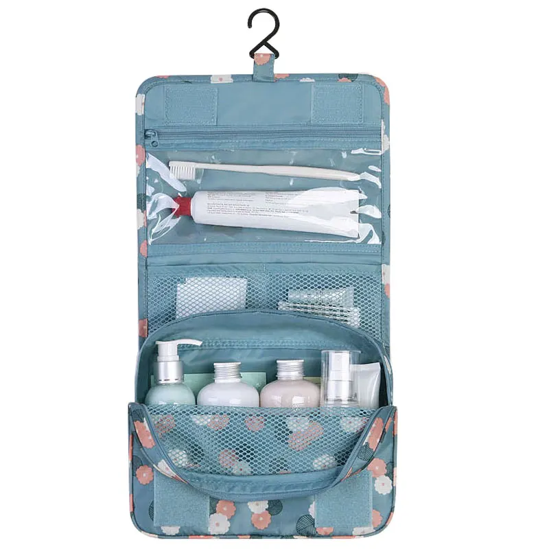 

Fashion Lady Beauty Multicolors Nylon Wash Bags Hanging Design Travel Toiletry Bags Portable Cosmetic Case