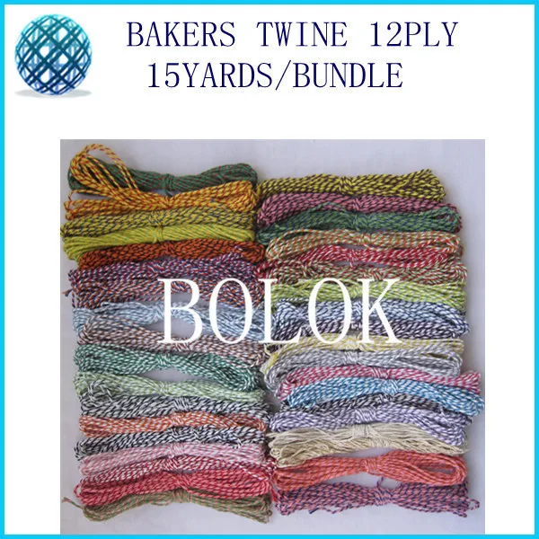 

Baker twine15yards/bundle (100pcs/lot) divine cottonTwine multi color cotton twine 42 kinds color free shipping