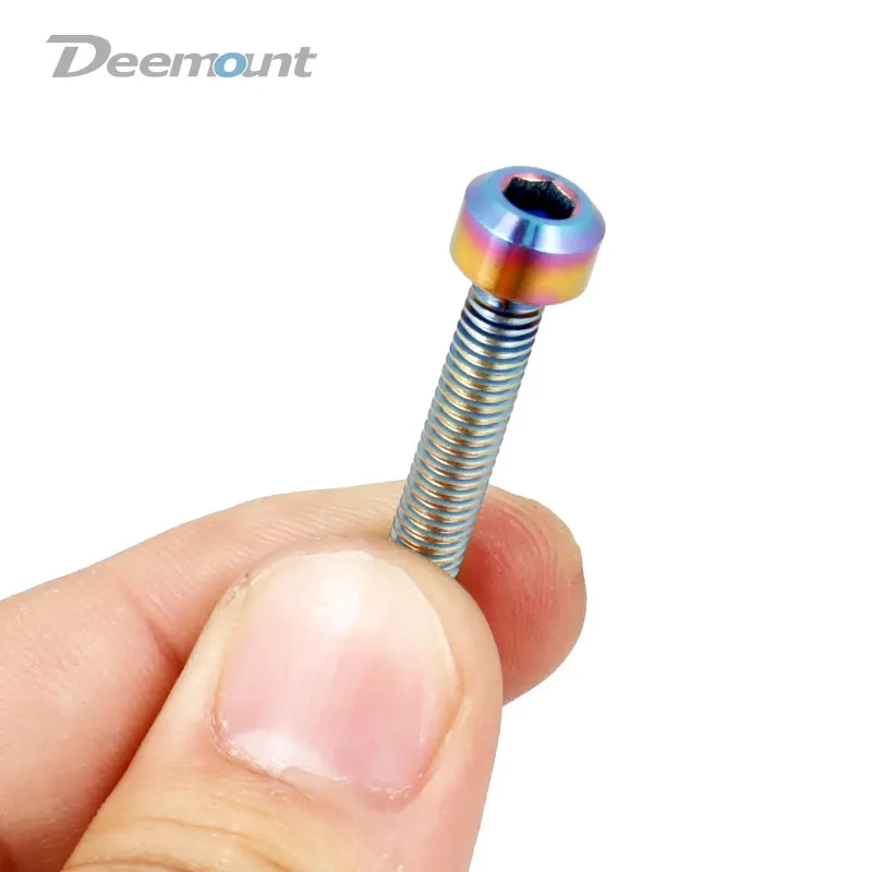 Deemount 4 шт./лот титановые болты M5x25 с шестигранной головкой для велосипеда