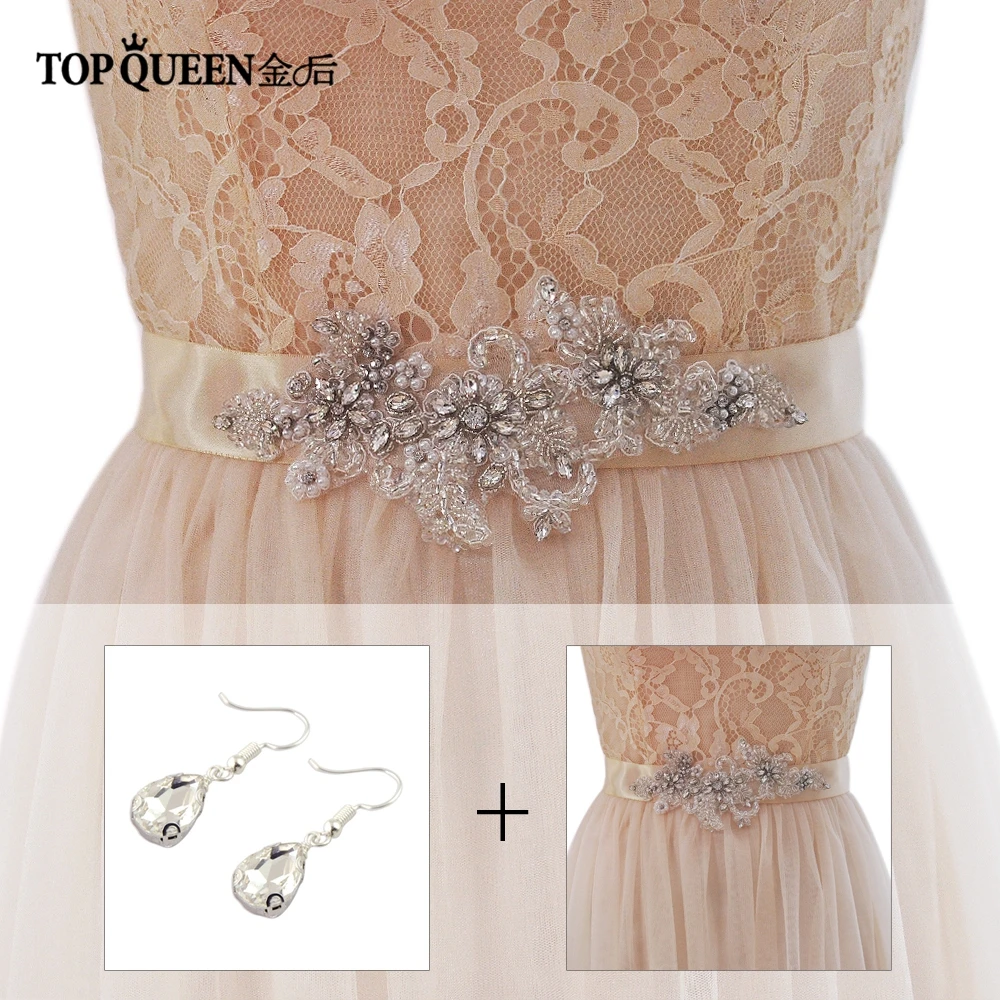

TOPQUEEN S139 FREE SHIPPING women's Rhinestones Pearls Wedding evening dress sash Belts Bridal bride Belt Sashes for the party