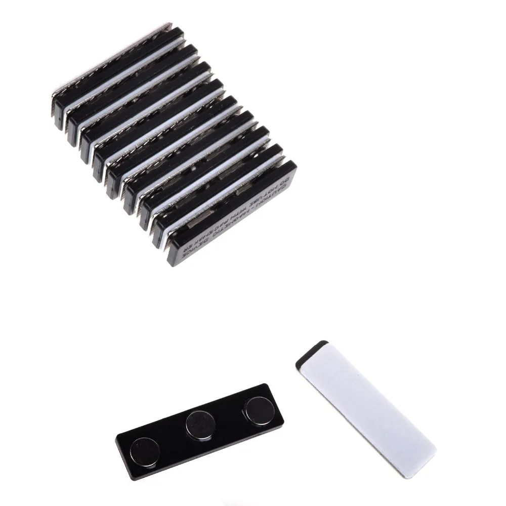 

10 Sets Name Badges Name Tags ID Holders with Magnetic Backing Attachment