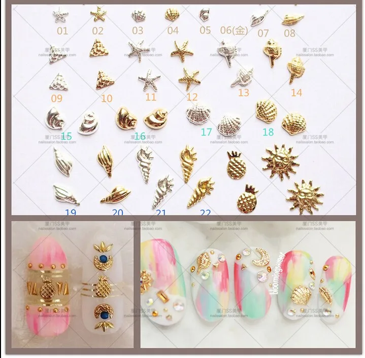 Estrela do Mar Lote Concha Pineappler Aolly Metal Unha Parafuso Prisioneiro Decoração 3mm 5mm 10000 Pçs - 3d 2 concha pineappler aolly metal prego parafuso prisioneiro decoração 3mm 5mm