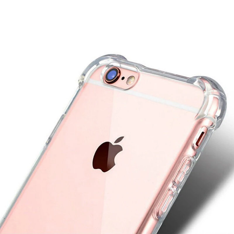 

2018 Transparent Protective Shell Shockproof Soft TPU Silicone Coque Phone Case Cover for IPhone X 6 6s IPhone 7 Plus 5 5S SE 8