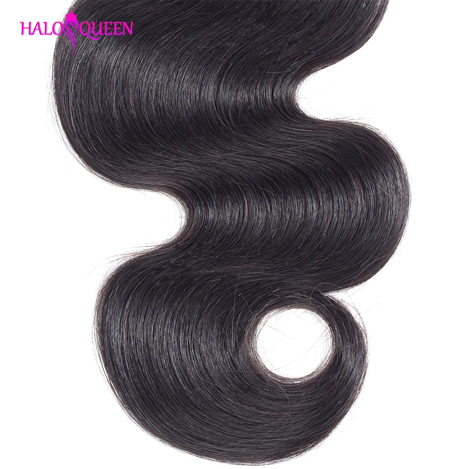 Paquetes de Pelo de Cuerpo HALOQUEEN paquetes de tejido de cabello indio 100% paquetes de cabello humano Color Natural no Remy tejido de 1 pieza Paquetes de Pelo de Cuerpo HALOQUEEN paquetes de tejido de cabello indio 100% paquetes de cabello humano Color Natural no Remy tejido de 1 pieza