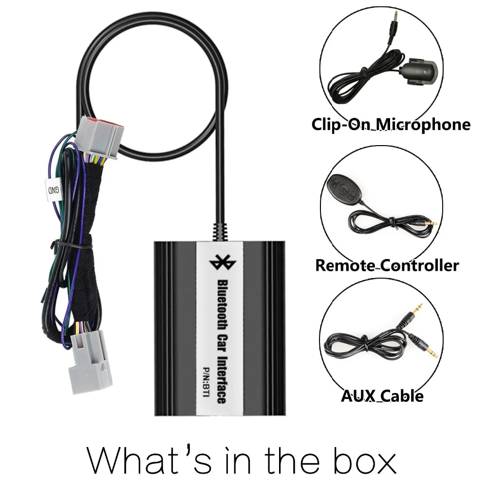 Bluetooth Receiver Car Kit Hands Free Phone Call Wireless Music Adapter