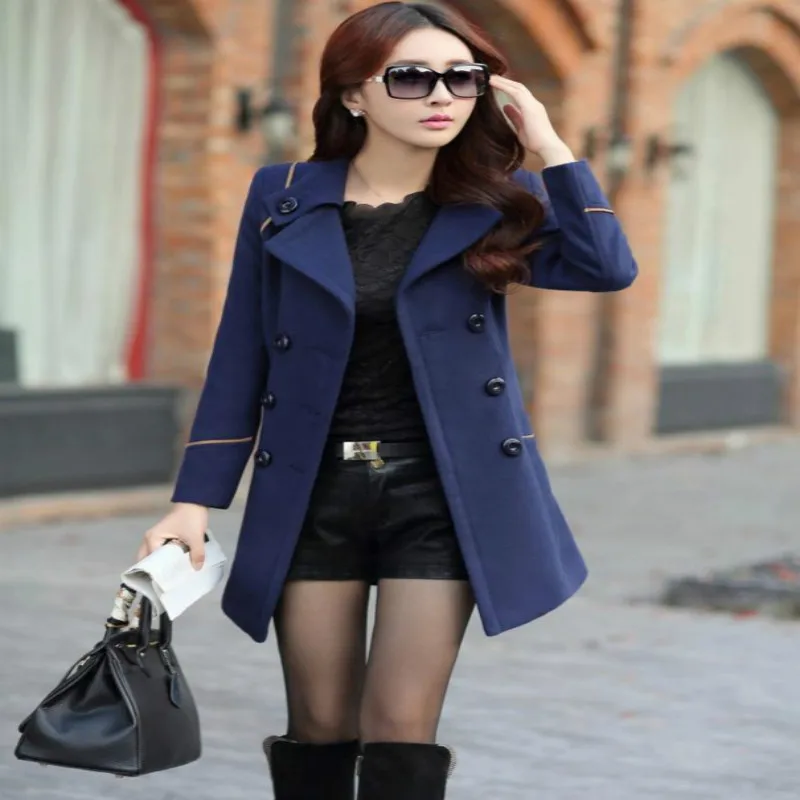 

Ladies' woolen coat autumn and winter new women's new style Slim OL temperament commuter woolen fashion women's woolen coat