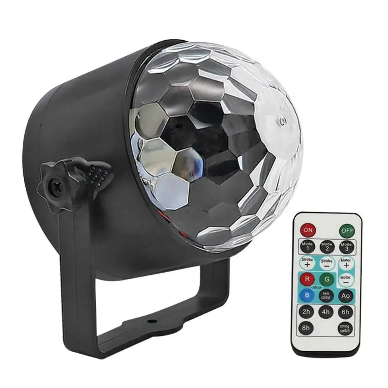 

LED Crystal Magic Ball Stage Lights Voice Control Colorful Party Decor Lamp Party Decor