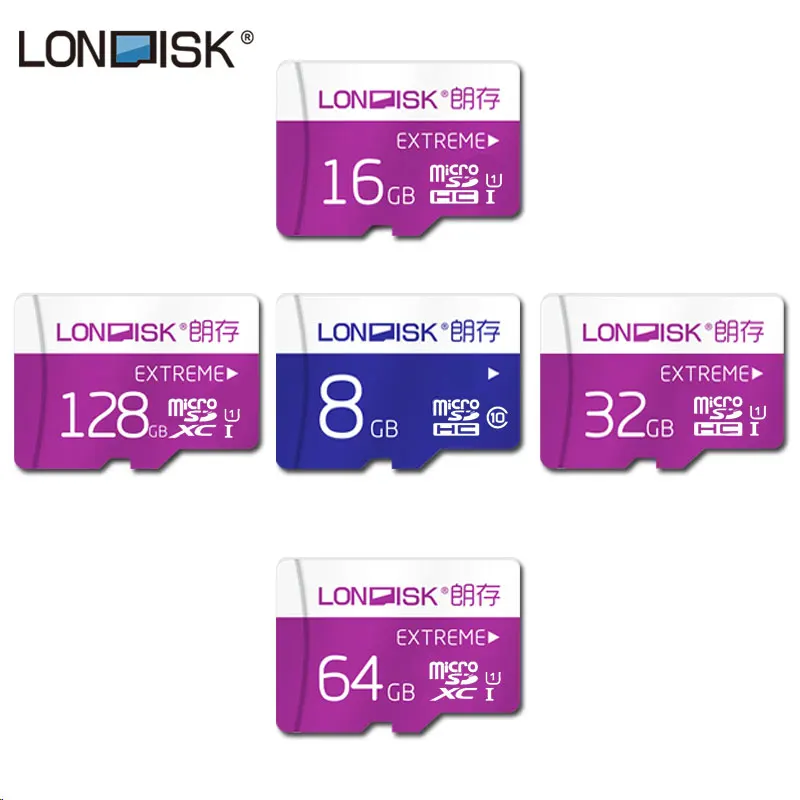 Londisk Карта Micro Sd 8 ГБ/16 ГБ/32 ГБ/64 ГБ/128 ГБ Высокоскоростной 80 МБ/С. 600x UHS-1 Class10