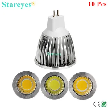 

10 Pcs Dimmable 3W 5W MR16 AC&DC12V LED COB Light LED Spotlight lamp Downlight bulb droplight lamp led light COB lighting