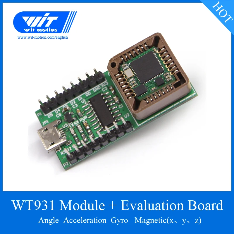 

WitMotion WT931 IMU Sensor 500Hz AHRS 3 Axis Accelerometer Gyroscope Angle Magnetometer MPU-9250 Module For PC/Android/Arduinos